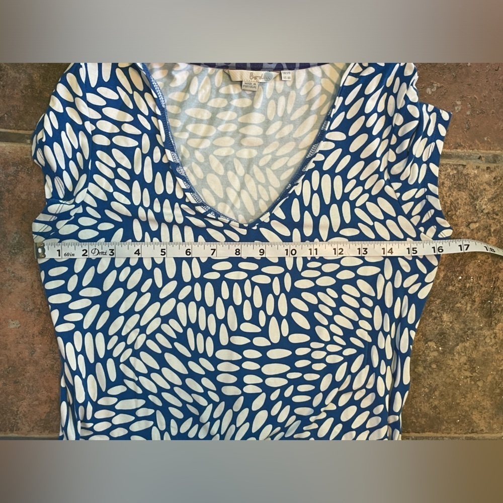 Boden Cap Sleeve Geometric Print Color Block Tie Waist Dress Size 8 - Picture 7 of 8